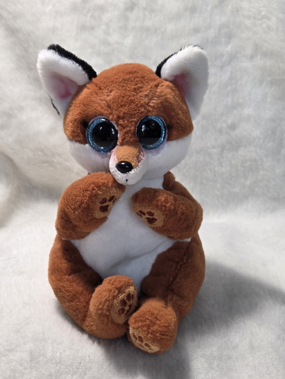 WITT Ty Beanie Bellies Babies Brown Fox 6" with White and Black NO HANGTAG